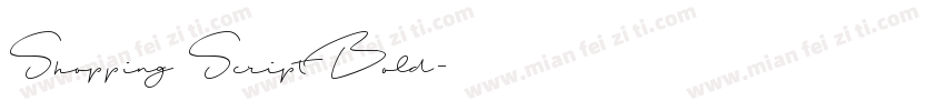 Shopping Script Bold字体转换